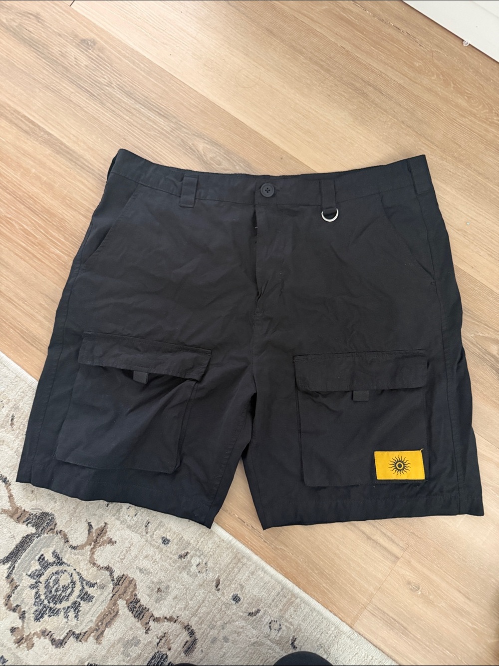Men's Black Cargo Shorts